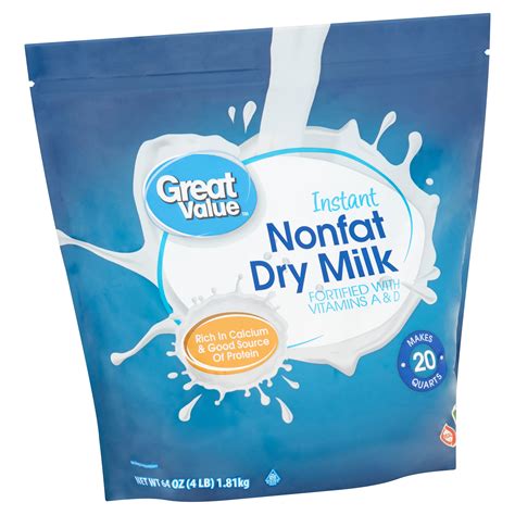 Walmart dehydrated milk - Product details. The Cooking Milk. Use evaporated milk in all your cooking and baking recipes to make them taste their best. No need to add water. Use an equal amount in place of drinking milk for rich and creamy results. Excellent Source of Calcium. Makes 3 Qts. Pasteurized Extra Grade. 